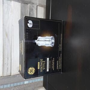GE Vintage Style Pendant Fixture Satin Nickel